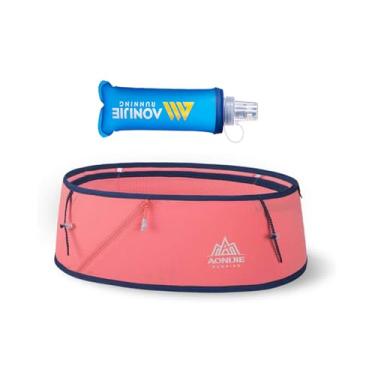 Imagem de AONIJIE Lovtour Bolsa de cinto de corrida, cinto dobrável, com garrafa de água macia de 250 ml, livre de garrafa de água e leve para maratona, escalada, corrida, ciclismo, treino, fitness, suporte