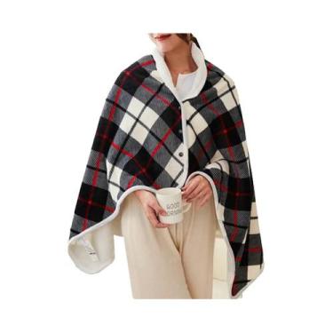 Imagem de Cobertor Elétrico De Veludo De Mink Aquecido USB Multifuncional Com Te