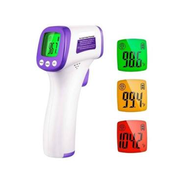 Imagem de Termômetro infravermelho digital sem contato para bebês adultos - Ligh