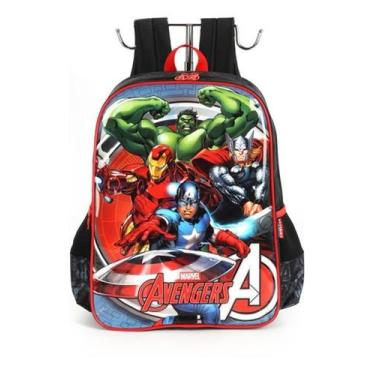 Imagem de Mochila Vingadores Hulk Thor Capitão América Homem De Ferro - Luxcel