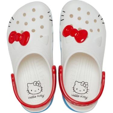Imagem de Crocs Tamanco clássico unissex adulto Hello Kitty, branco, 13 homens/15 mulheres