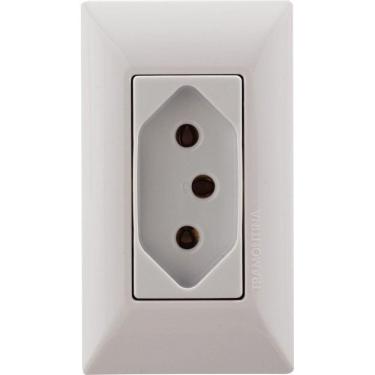 Imagem de Conjunto Para Móvel 1 Tomada 2p+t 20 A Tramontina Aria Branca Tramontina