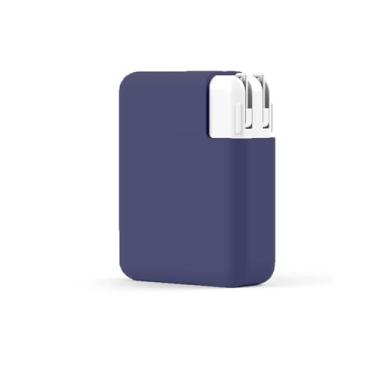 Imagem de YSCLBAHUKE Capa adaptadora de silicone macio de 140 W - compatível com MacBook Pro de 16 polegadas 2024-2021 (chip M4 M3 M2 M1, A3186 A3403 A2991 A2780 A2485) - Acessórios para carregador, azul