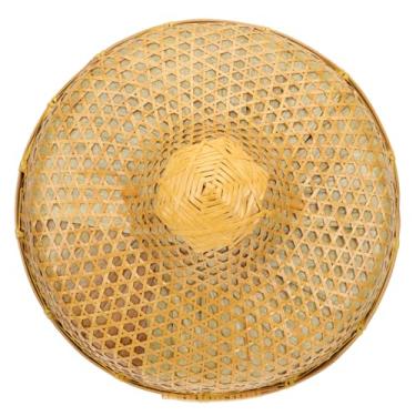 Imagem de Chapéu de bambu masculino, chapéu de palha larga, chapéu de fazendeiro vietnamita, chapéu samurai, chapéu de sol rústico, chapéu asiático, chapéu de palha tecido, chapéu rústico, arroz Murloc, masculi