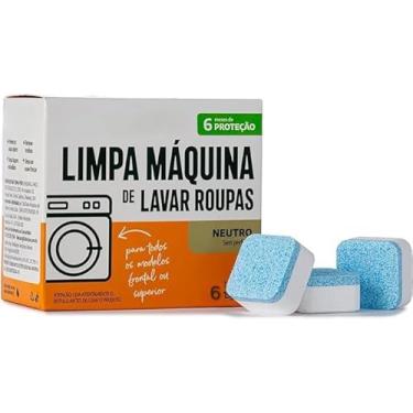 Imagem de Limpa Maquina de Lavar Roupas em Tabletes/Pastilhas kit c/6 unds de 15g 6 Ciclos de Limpeza e Higienização para todas as maquinas de Lavar Roupas c/tampa frontal ou superior