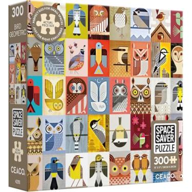 Imagem de Ceaco - Quebra-cabeça de 300 peças com economia de espaço - Pássaro geométrico