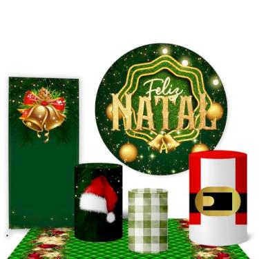 Imagem de Trio Capas Cilindro + Painel Redondo + Lateral e Tapete Natal (K3NAT0047)