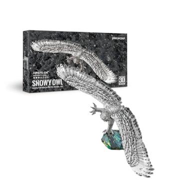 Imagem de Piececool Quebra-Cabeças De Metal 3D Para Adultos, Kits Modelos Corujas-Das-Neves, Construção Artesanatos Difíceis Montar, Presentes Natal E Aniversário