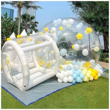 Imagem de Casa Inflável de Balão de 3m para Crianças e Adultos, Casa de Bolha Inflável Comercial Branca em TPU, Conjunto de Playground de Tenda de
