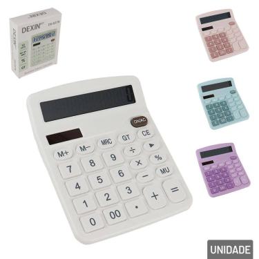 Imagem de Calculadora de Mesa 12 Dígitos Solar Color - Tudo em Caixa