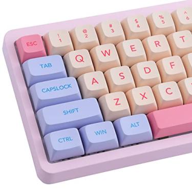 Imagem de Hyekit Teclas PBT 132 Teclas Marshmallow Teclas de sublimação de tinta Lindas Teclas Personalizadas Perfil XDA Teclas para Teclados Mecânicos Cherry Gateron MX Switches