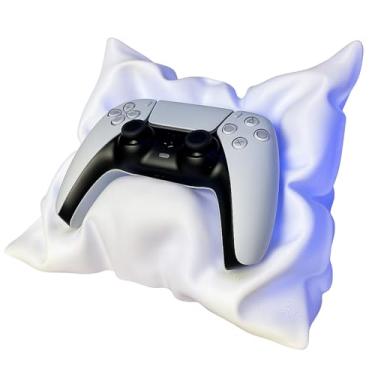 Imagem de Suporte Base para Controle PS5, Design Almofada, Montagem em Mesa, Branco