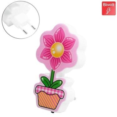 Imagem de Luminária de Tomada 220V Vaso com Flor - Tudo em Caixa