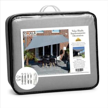 Imagem de Tela Shade Sombreamento Cinza 4x2 Metros +Kit Fixação