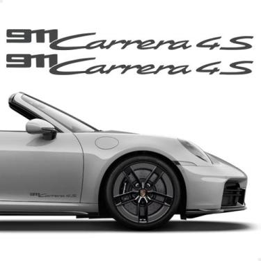 Imagem de Par De Adesivos 911 Carrera 4 S Para Porsche Lateral Porta - SPORTINOX