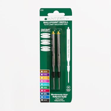 Imagem de Refil esferográfica Monteverde macio para canetas esferográficas Lamy, laranja, pacote com 2 (L132OR)