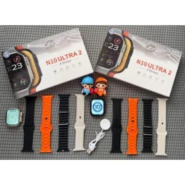 Imagem de Smartwatch N10 Ultra 2 Relógio Inteligente 49mm 4 Pulseiras Exclusivas