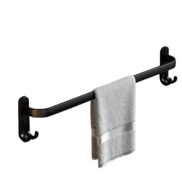 Imagem de Porta Toalha, Toalheiro de Parede Duplo Premium Adesivo sem Furo Banheiro Acessórios(Tolheira Simples)