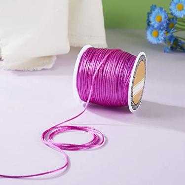 Imagem de 1 rolo de fio de nylon de 1 mm, cordão de cetim de rabo de rato, material para fazer você mesmo, cordão de nylon para colar, pulseira, joias, artesanato feito à mão, 70 m)/rolo (roxo)