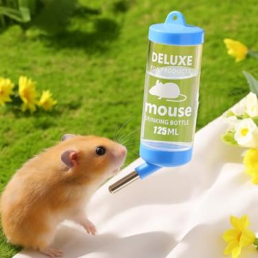 Imagem de Garrafa de água para animais pequenos sem gotejamento de 125 ml, dispensador de gaiola suspensa à prova de vazamento para hamster, porquinho-da-índia, coelho, coelho, furão, gerbil, animais de