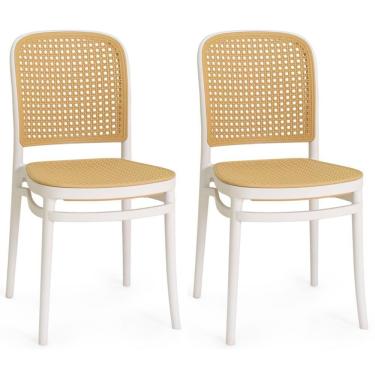 Imagem de Kit 2 Cadeiras De Jantar Roma Para Sala E Cozinha - Branco