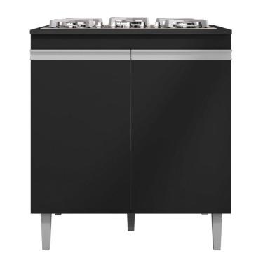 Imagem de Balcão Para Cooktop Cozinha 4/5 Bocas Com Tampo 2 Portas