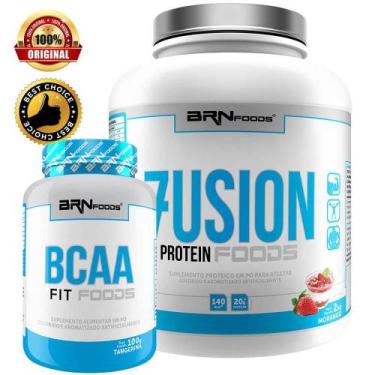 Imagem de Kit Whey Protein Fusion 2Kg+ Bcaa 100G - Brn Foods