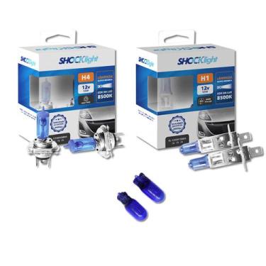 Imagem de Kit Lambadas Super brancas Fiat Fiorino H4 e H1 - Shocklight