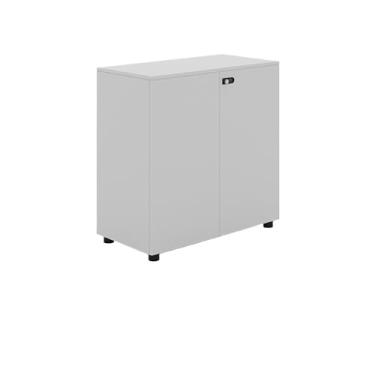Imagem de Armário de Arquivos Grande armário baixo branco de duas portas, sala conferências, despensa, escritório, arquivo, divisória, com fechaduras