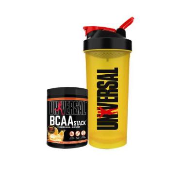 Imagem de Kit BCAA Stack 250g + Coqueteleira 600ml - Universal, GG, LARANJA