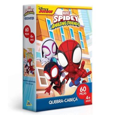 Imagem de Quebra Cabeça Infantil Homem Aranha Spidey 60 Peças Disney - Toyster