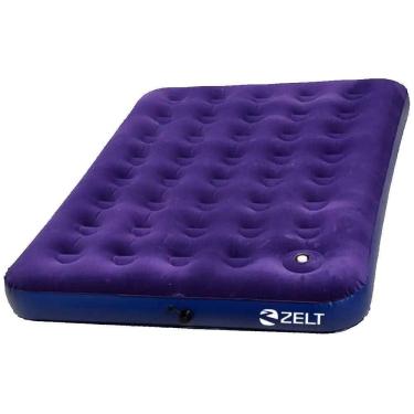 Imagem de Colchão Inflável Multiuso Casal Com Inflador Mecânico De Pé 191x137x22 Cm Zelt