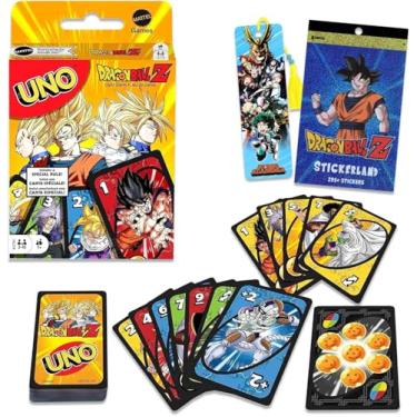 Imagem de Dragon Ball Z UNO Card Game Set - Bundle with Anime UNO Deck for Kids Plus Stickers, More | Dragon Ball Z Card Game for Kids, Family Game Night