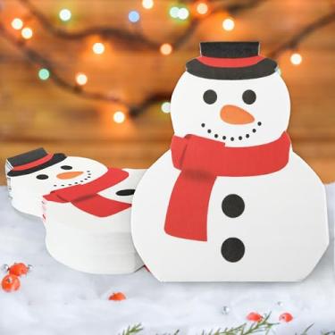 Imagem de Cheerland 50 pçs guardanapos de boneco de neve inverno país das maravilhas guardanapos de festa de Natal descartáveis boneco de neve utensílios de mesa para crianças aniversário primeiro aniversário