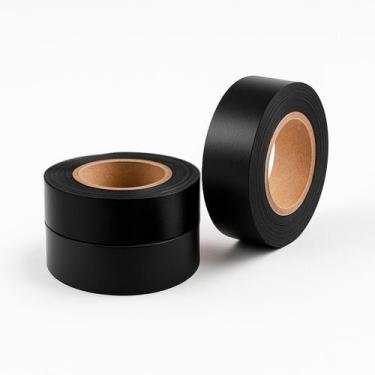 Imagem de Kit com 3 Fitas Isolantes PVC Antichama Preta  Uso Profissional e Resi