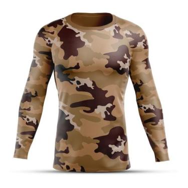 Imagem de Camisa Segunda Pele Tática Blusa Masculina Térmica Rashguard Manga Lon