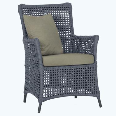 Imagem de Poltrona Igapó Alumínio Micro Pintura Preta Corda Náutica E8 Prata