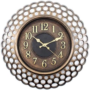 Imagem de Relógio De Parede 40cm Decorativo Vintage Retrô 3d Vazado