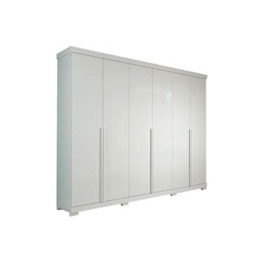 Imagem de Guarda Roupa 6 Portas E 6 Gavetas C- Pés Guarapari Branco - Panan