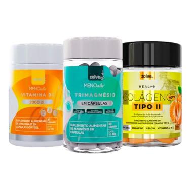 Imagem de Trimagnésio + Vitamina D3 + Colágeno Tipo 2 - Saúde Óssea, Vitalidade, 2000UI, Articular - Zolve
