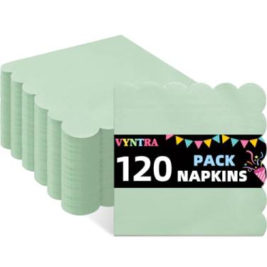 Imagem de Vyntra Guardanapos de papel descartáveis, 120 unidades | Guardanapos macios e absorventes de jantar e coquetel para casamentos rústicos, chás de panela, Ação de Graças, festas no jardim, catering e