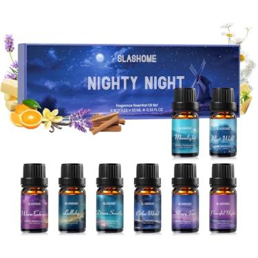 Imagem de Conjunto de óleos essenciais para difusor doméstico pacote com 8 * 10 ml - Nighty Night