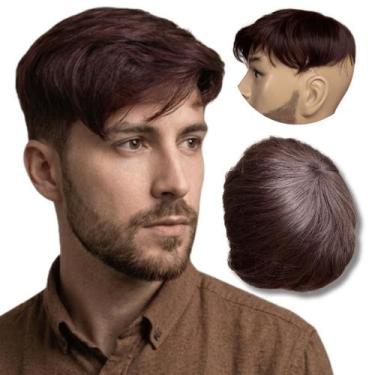 Imagem de Prótese capilar masculina Topo cabeça Tic-tac 17x17 orgânica - LIONSWI