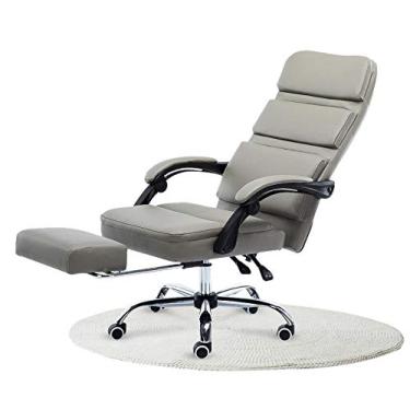 Imagem de Cadeira de mesa giratória executiva comercial giratória, cadeira de escritório reclinável de encosto alto com suporte lombar e apoio de braço ajustável, para conferências em casa, escritório, cadeira