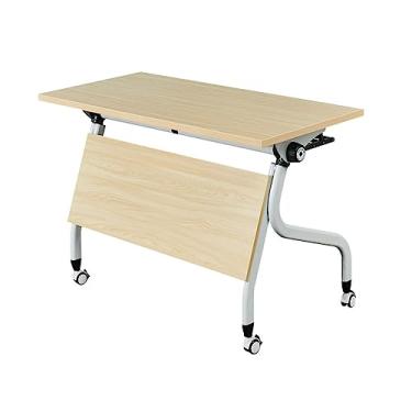 Imagem de Mesa móvel de trabalho com rodas dobrável mesa de treinamento super resistente para casa ou escritório (70 x 40 x 75 cm)