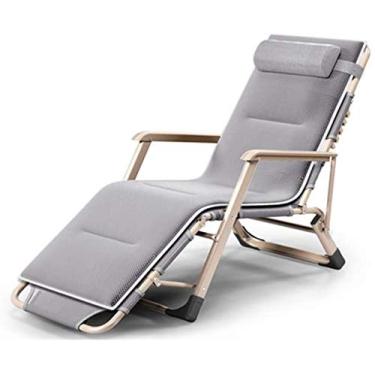 Imagem de Espreguiçadeiras de jardim, cadeiras de jardim grandes, cadeiras reclináveis com gravidade zero, espreguiçadeiras, baloiço, jardim, para praia, acampamento, com almofadas, suporte de 200 kg (cor