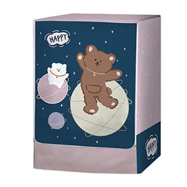 Imagem de Capa para máquina de lavar roupa capas de poeira para máquina de lavar roupa tampa de arruela doméstica aparelho organizador de armazenamento à prova d'água capa protetora acessórios capa de secadora