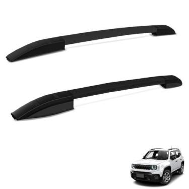 Imagem de Rack Teto Longarina Jeep Renegade 2015 a 2018 Aluminio Preto Bepo