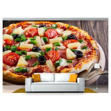 Imagem de Papel De Parede Rodízio Pizza Gourmet 3D Al184 - Você Decora