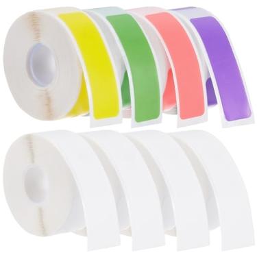 Imagem de SOFPLATE 1 caixa 10 rolos 1600 folhas 12 x 40 mm mini papel de impressora térmica colorido D30 fita adesiva à prova d'água refil de reposição para suprimentos de organização de cozinha de escritório